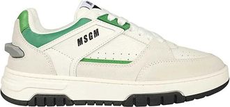 Msgm Lage leren sneakers met ronde neus - Heren - Sneakers - Veelkleurig - 39 EU - Schoenen