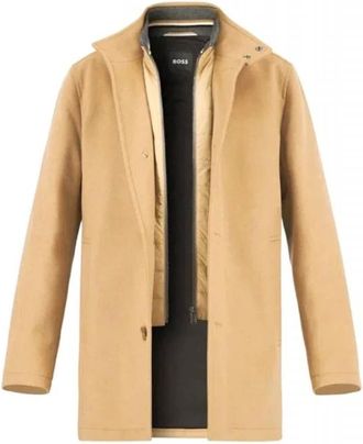 HUGO BOSS Hombre, Abrigos, Beige, Talla: L