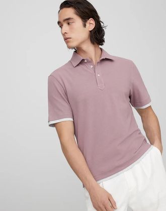 Brunello Cucinelli Bicolor Cotton Polo Mens Shirt