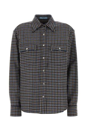 Prada Black Regular Embroidered Shirt