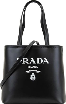 Prada Stijlvolle Dames Schoudertas - Dames - Shoppers - Zwart - ONE Size - Leer - Tassen