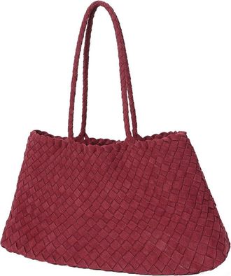Tiffany & Fred Woven Suede Shoulder Tote