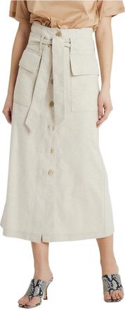 Erika Cavallini Semi Couture Midi -rokken - Dames - Midirokken - Beige - S - Katoen - Rokken
