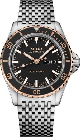 Mido Ocean Star Tribute Bracelet Watch, 40.5mm in Black at Nordstrom