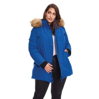 Alpine North GLACIER PLUS SIZE - Vegan Down Classic Winter Parka Jacket in Cobalt at Nordstrom, Size 1X