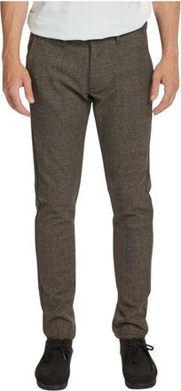 Gabba Geruite Paul Class Broek - Heren - Slim Fit Broeken - Bruin - W32 L30 - Polyester - Broeken