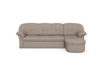 Domo Collection Ecksofa »Pegnitz, elegante Rückensteppung, kompakte Stellmasse 238/141cm, L-Form« wahlweise mit Bettfunktion