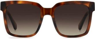 Kate Spade New York Shira 55mm Sunglasses in Havana/brown Sf at Nordstrom
