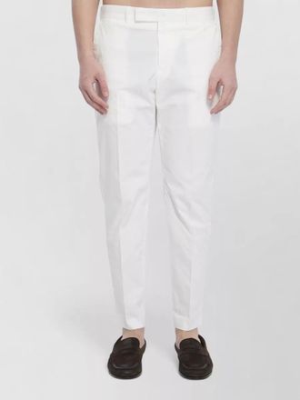 Pantaloni Torino stretch cotton mid-rise straight-leg tailored trousers