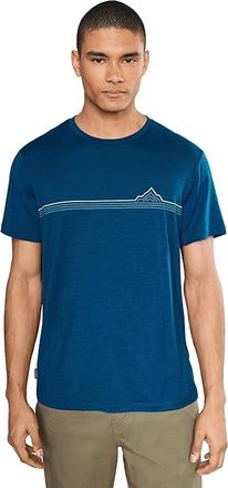 Icebreaker Merino 150 Tech Lite Short Sleeve T-Shirts Range Stripes Mens Clothing Atlantis : XL
