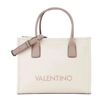 Mario Valentino Handbags, female, Beige, Size: ONE SIZE Contemporary Italian Elegance Tote Bag