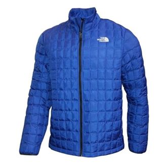 The North Face Thermoball Jacket Mens Blue Quilted Insulated Full Zip KFC597