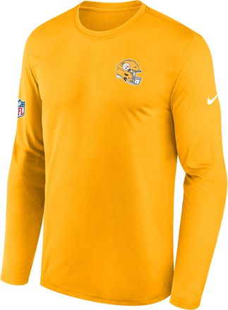Nike Pittsburgh Steelers Alt Legend Small Logo Nike Mens Dri-FIT NFL Long-Sleeve T-Shirt in Brown | 02TJ76IQ7L-UE8