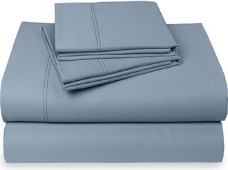 California Design Den Hotel Luxe 800 Thread Count 100% Cotton Sateen Sheet Set in Blue at Nordstrom, Size Queen
