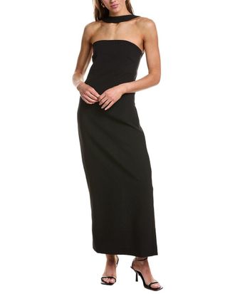 endless rose Endless Rose Neck Detail Fitted Maxi Dress