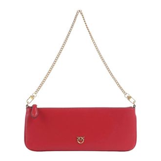 Pinko Pinko, Tassen, Dames, Rood, ONE Size, Katoen, Half Moon Horizontal Mini