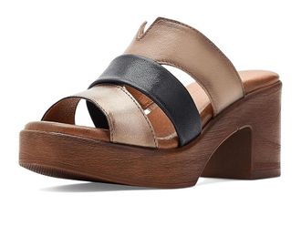 Eric Michael Connie Womens Wedge Shoes Taupe Combo : EU 40 (US Womens 9.5-10) M (B), Leather