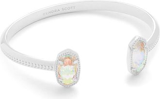 Kendra Scott Elton Silver Cuff Bracelet in Dichroic Glass