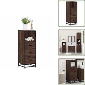 vidaXL Armadio in truciolato - vidaXL Armadietto Bagno Rovere Marrone 35x37,5x100cm Legno Multistrato - Armadio in metallo