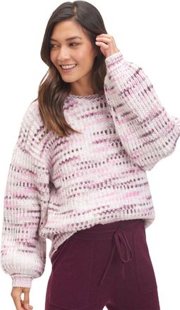 Splendid Space Dye Sweater In Black Cheery Multi