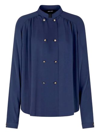 Giorgio Armani silk shirt - women - Silk - 40 - Blue