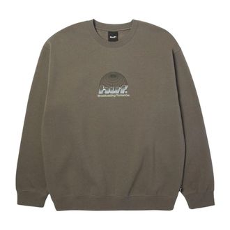 HUF Worldwide Network Crew - Heren - Sweatshirts & Hoodies - Bruin - Maat: L Katoen