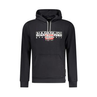 Napapijri Hoodies & sweatvesten, Heren, Zwart, S, Katoen, Hoodie met lange mouwen