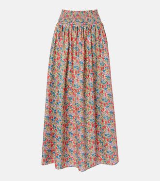 Montce Swim Millie floral cotton maxi skirt