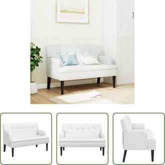 vidaXL vidaXL Panca per salotto - Panca con Schienale Bianca 112x65,5x75 cm in Similpelle