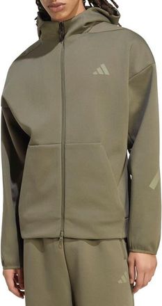 adidas Z.N.E. Full-Zip Track Hoodie in Olive Strata at Nordstrom, Size Xxx-Large