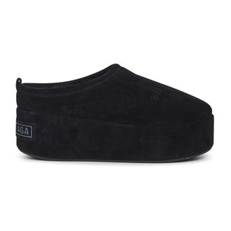Balenciaga Slippers, female, Black, Size: 9 US Black Slip-On Sandals with Platform Sole