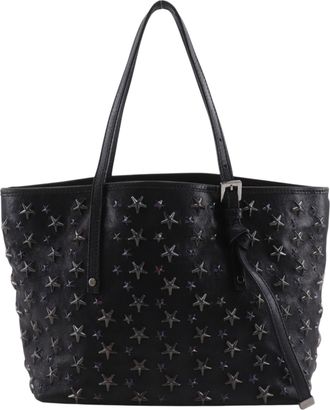 Jimmy Choo London Black Leather Tote Bag (Pre-Owned)