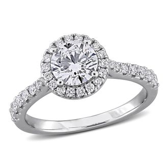 Mimi & Max 1 2/5ct TW Lab-Grown Diamond Engagement Ring Sterling Silver