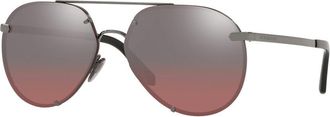 Burberry Pink Mirror Silver Gradient Pilot Ladies Sunglasses 0BE3099 10577E 55