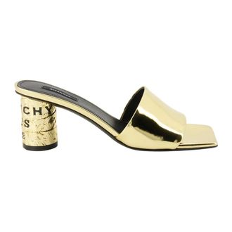 Givenchy Tape Heeled Mules - Dames - Muiltjes - Geel - 37 EU - Leer - Schoenen