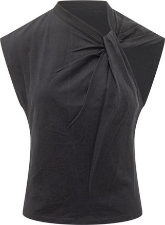 Isabel Marant Black Solid Round Neck Top