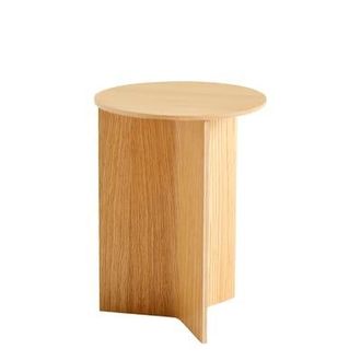 HAY End table Slit - Natural wood - Oak veneer - Designer Hay Studio