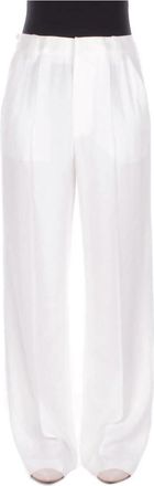 Dondup Wijde Broek - Dames - Wijde Broeken - Beige - M - Polyester - Broeken