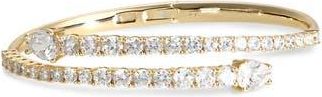 Nordstrom Rack Cubic Zirconia Bypass Bracelet in Clear- Gold at Nordstrom Rack
