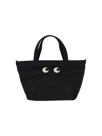 Anya Hindmarch Black E/W Eyes Recycled Nylon Tote