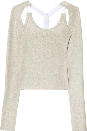 Off-white ribbed top - Silver