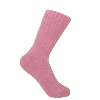 Peper Harow Ribbed Womens Bed Socks - Pink