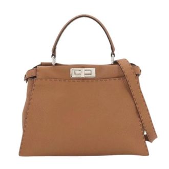 Fendi Pre-owned Handbags, female, Brown, Size: ONE SIZE Pre-owned Vintage Handbag