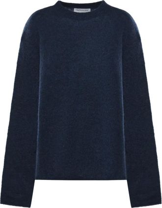 Frankie Shop Timea Mohair Fuzzy Sweater - Dames - Truien - Blauw - Maat: XS Mohair