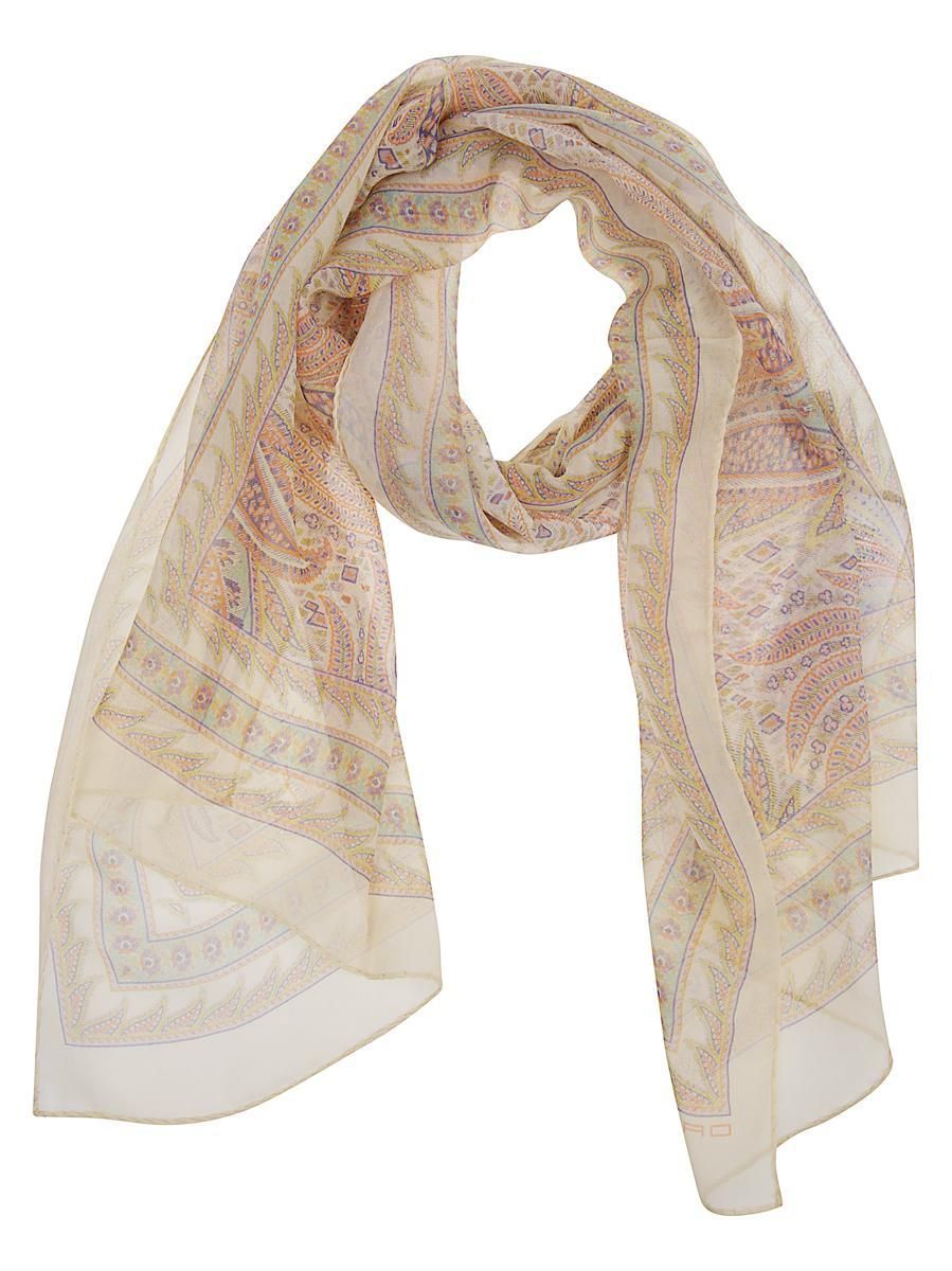 スカーフ ETRO Woman Scarf White WAXA0008AK643 X0806 Etro Patterned scarf | Women's Accessories | Vitkac