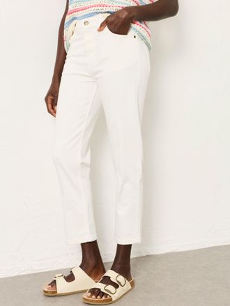 Fat Face FatFace Whitby White Slim Capri Jeans