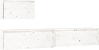 vidaXL Tv Cabinets 3 pcs White Solid Wood Pine Vidaxl