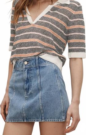 Veronica Beard Marquita Mini Skirt In Silver Dust