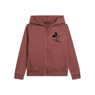 Freddy Felpa da donna con cappuccio, zip e grafica Mickey Mouse