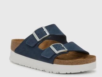Birkenstock Womens Papillio Arizona Papflex Platform Sandals In New Navy